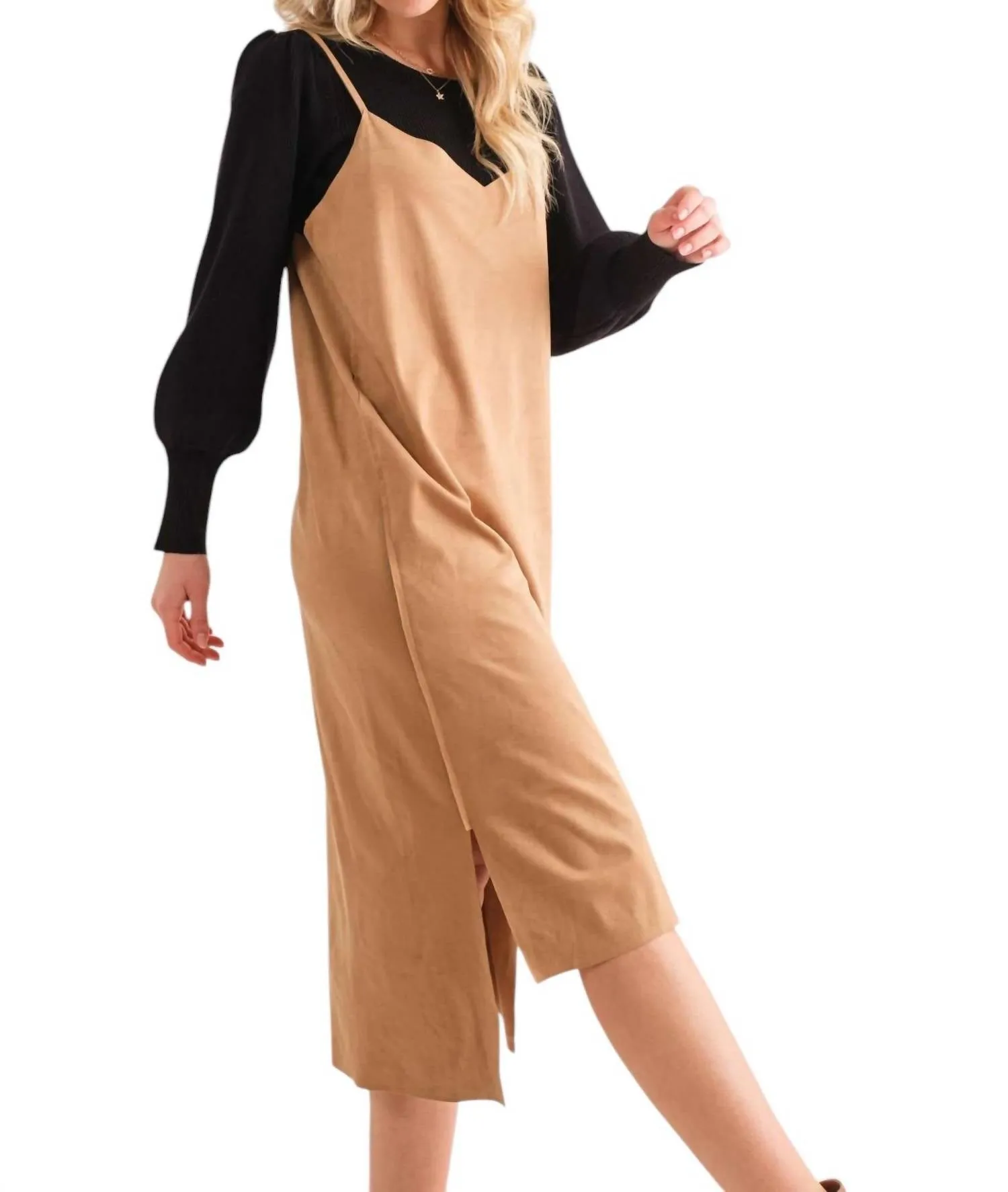 And The Why - Greatest Day Ever Faux Suede Dress
