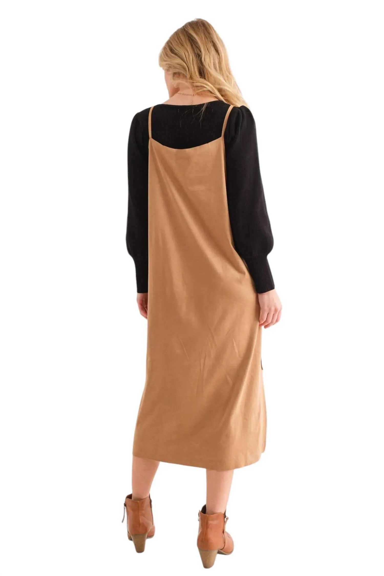 And The Why - Greatest Day Ever Faux Suede Dress