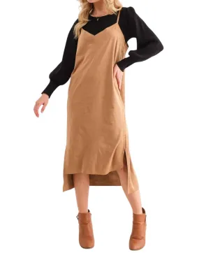 And The Why - Greatest Day Ever Faux Suede Dress