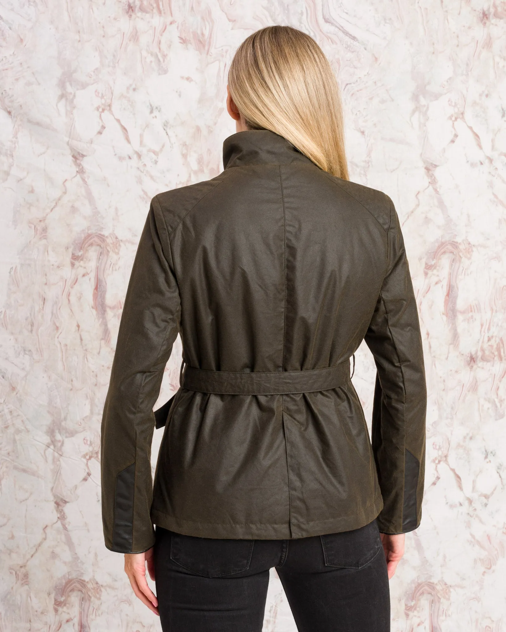 Cara Utility Wax Jacket - Olive