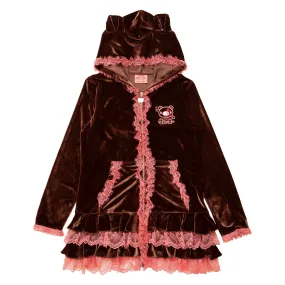 Gloomy Bear Brown Hooded Dress