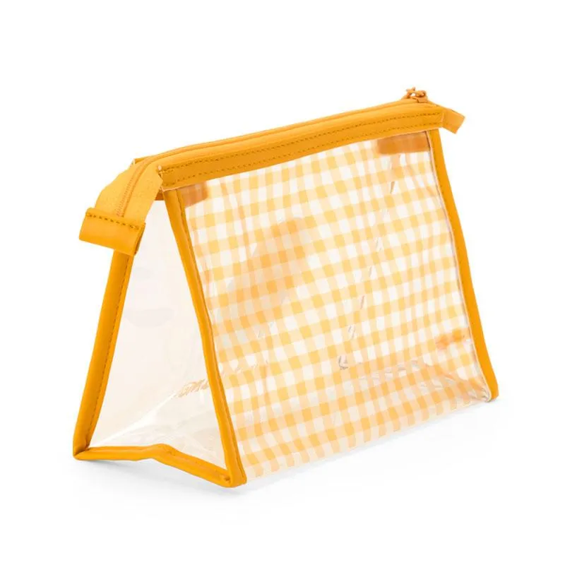 Gudetama Clear Checked Pouch