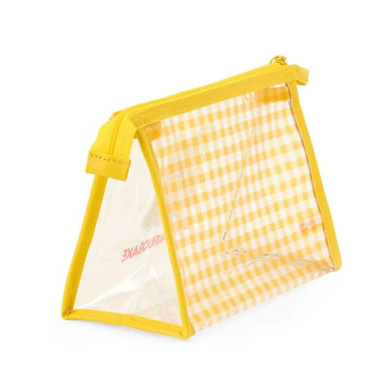 Hanamaruobake Clear Checked Pouch
