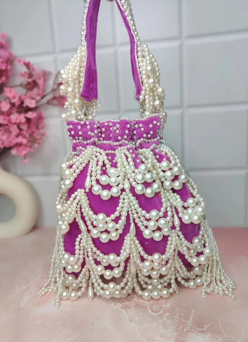 Handcraft Pearl Potli Bag