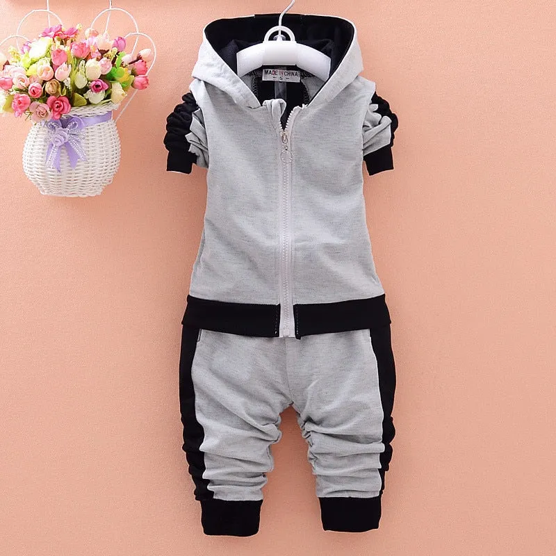 Long Sleeve Baby Boys Set Autumn Winter Hooded Sweatshirts Pant Baby Clothing Set Baby Boy Clothing Sport Kid Clothes Suit
