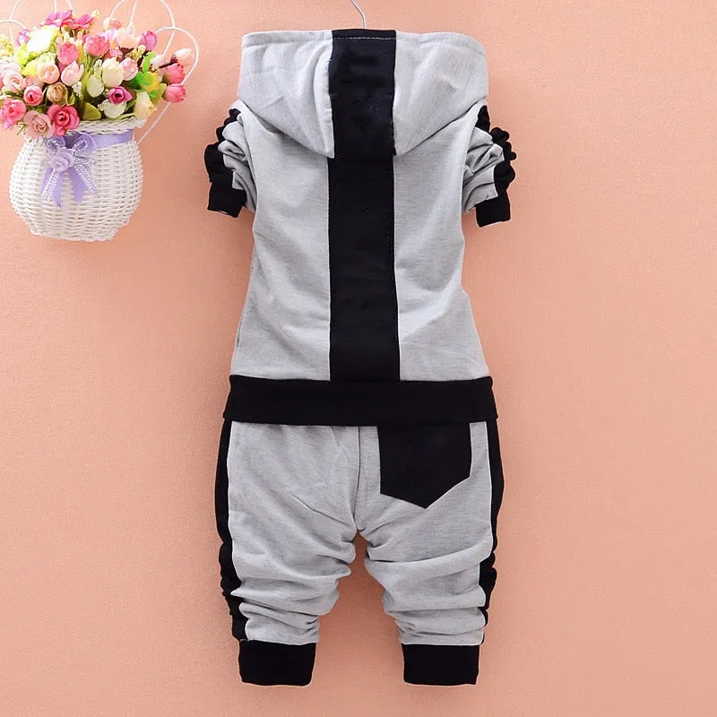 Long Sleeve Baby Boys Set Autumn Winter Hooded Sweatshirts Pant Baby Clothing Set Baby Boy Clothing Sport Kid Clothes Suit