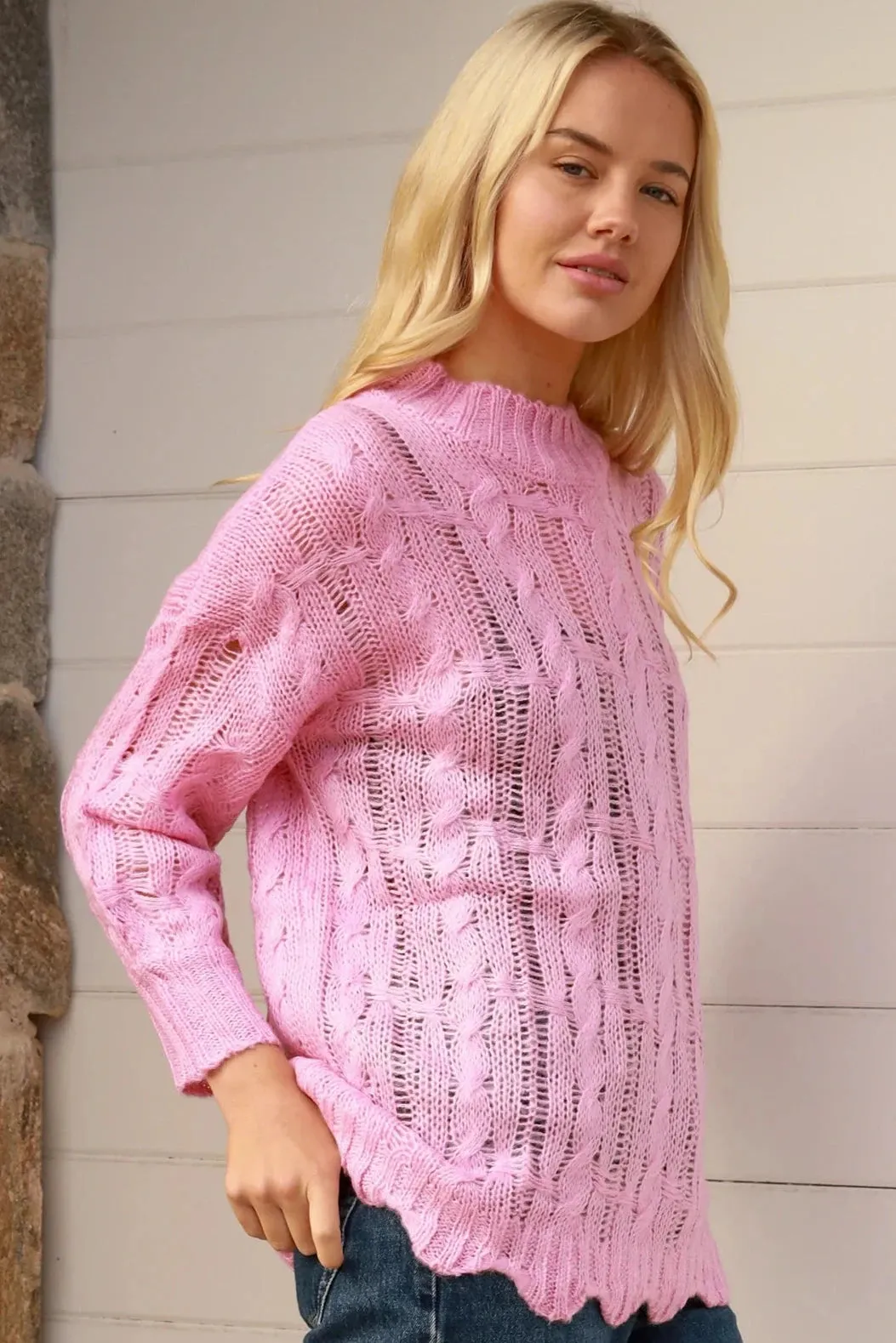 LUELLA KNIT SWEATER PINK