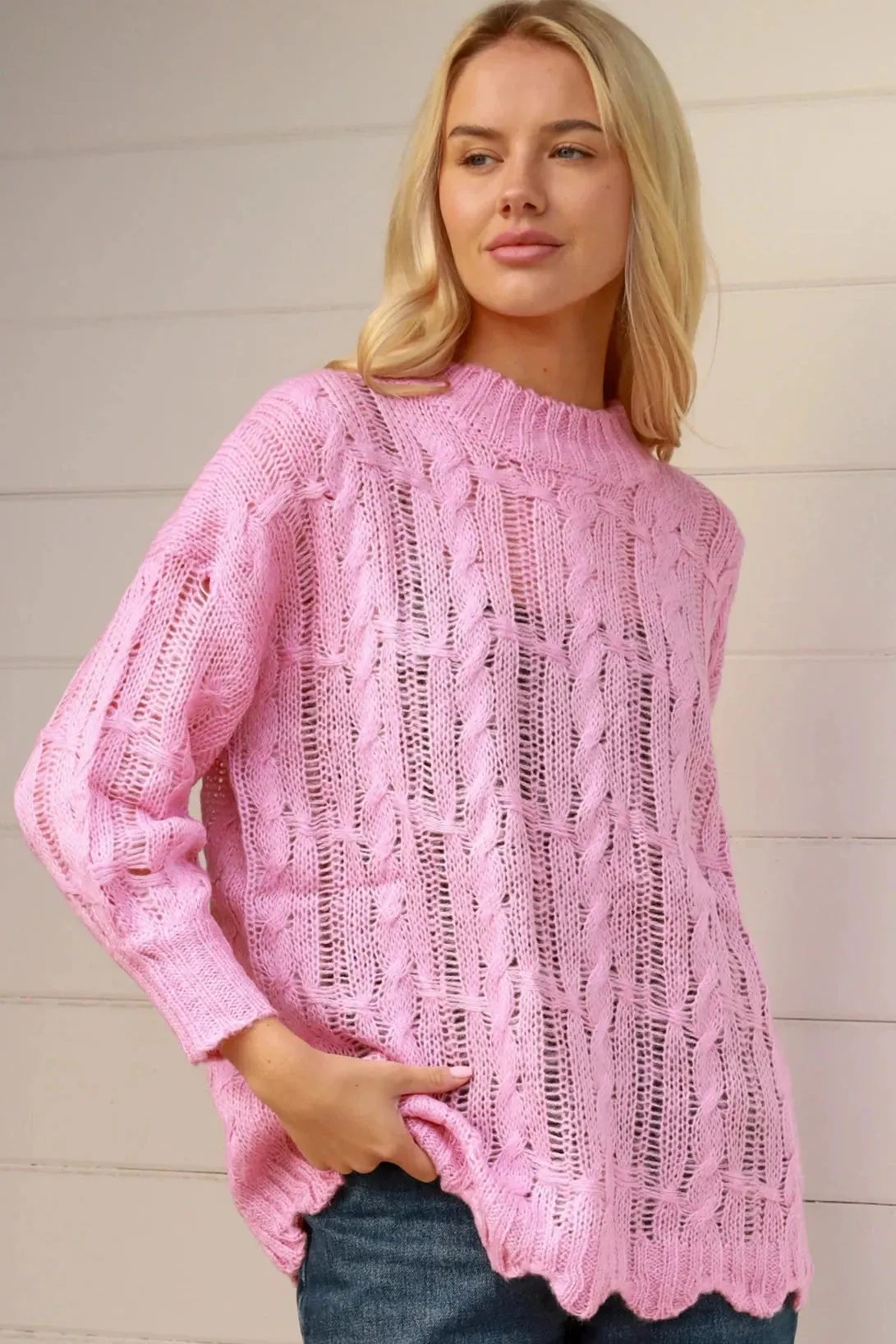 LUELLA KNIT SWEATER PINK