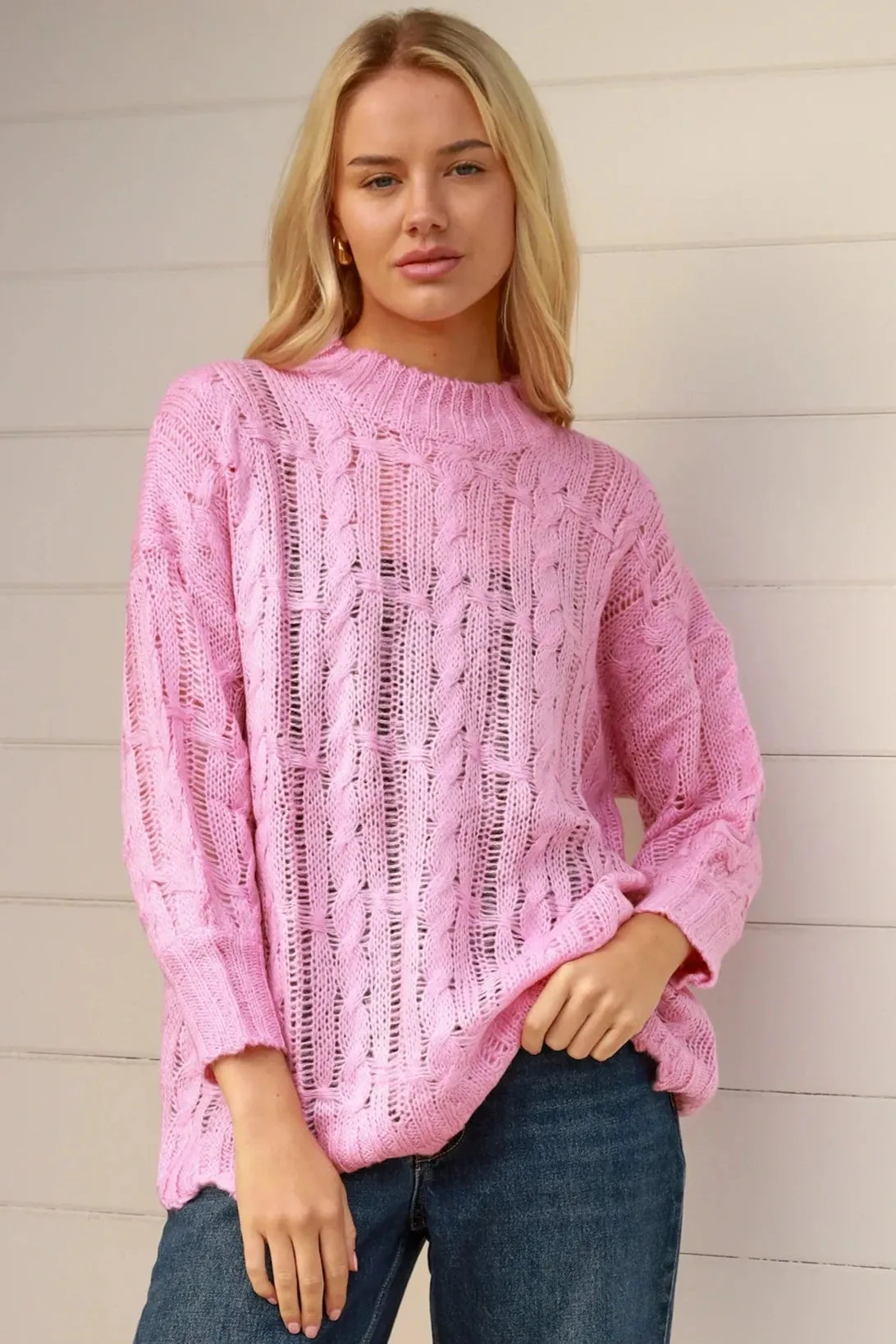 LUELLA KNIT SWEATER PINK