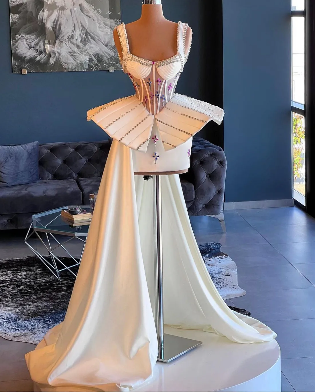Macie Short White Evening Dress
