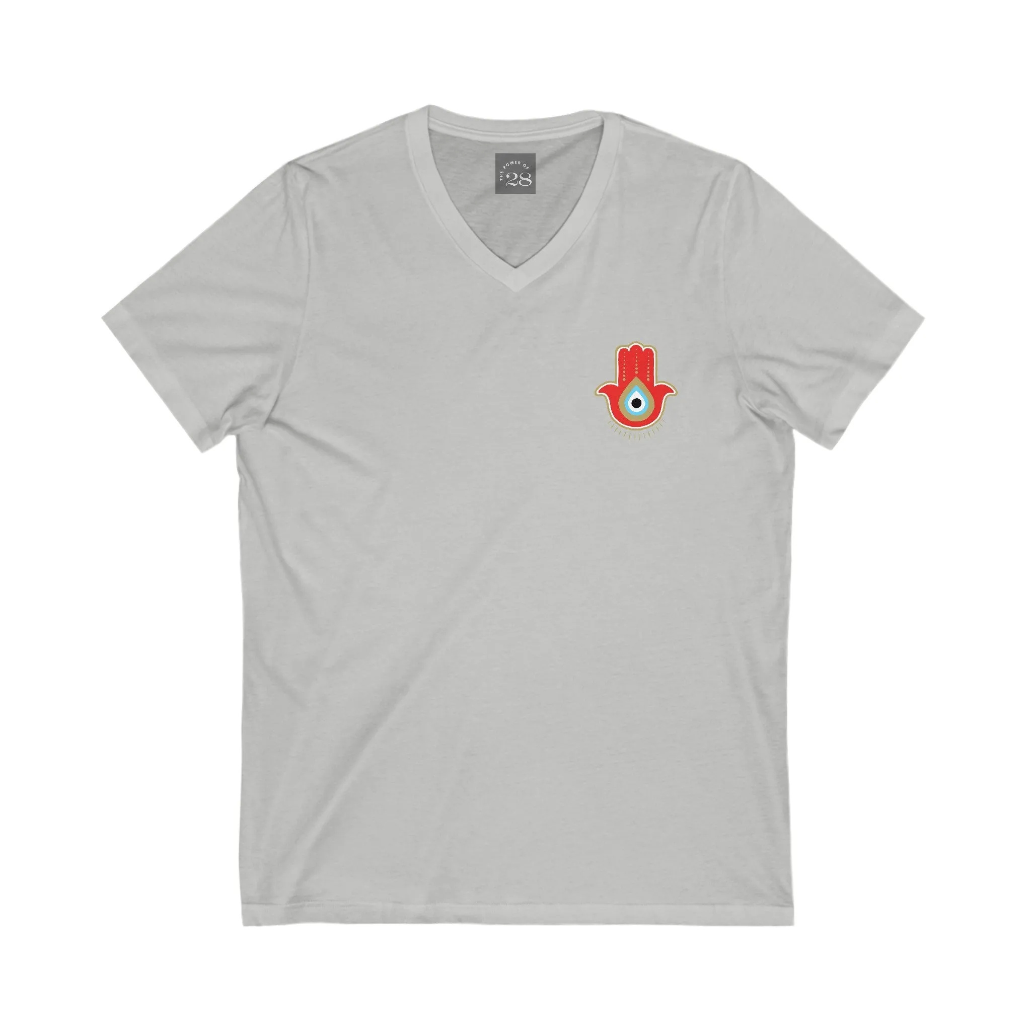 Red Hamsa V-Neck Tee