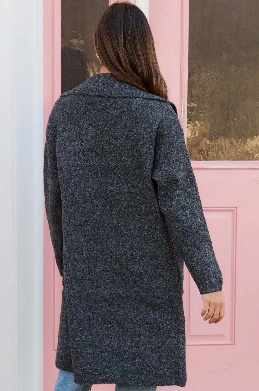 STELLA KNIT JACKET CHARCOAL