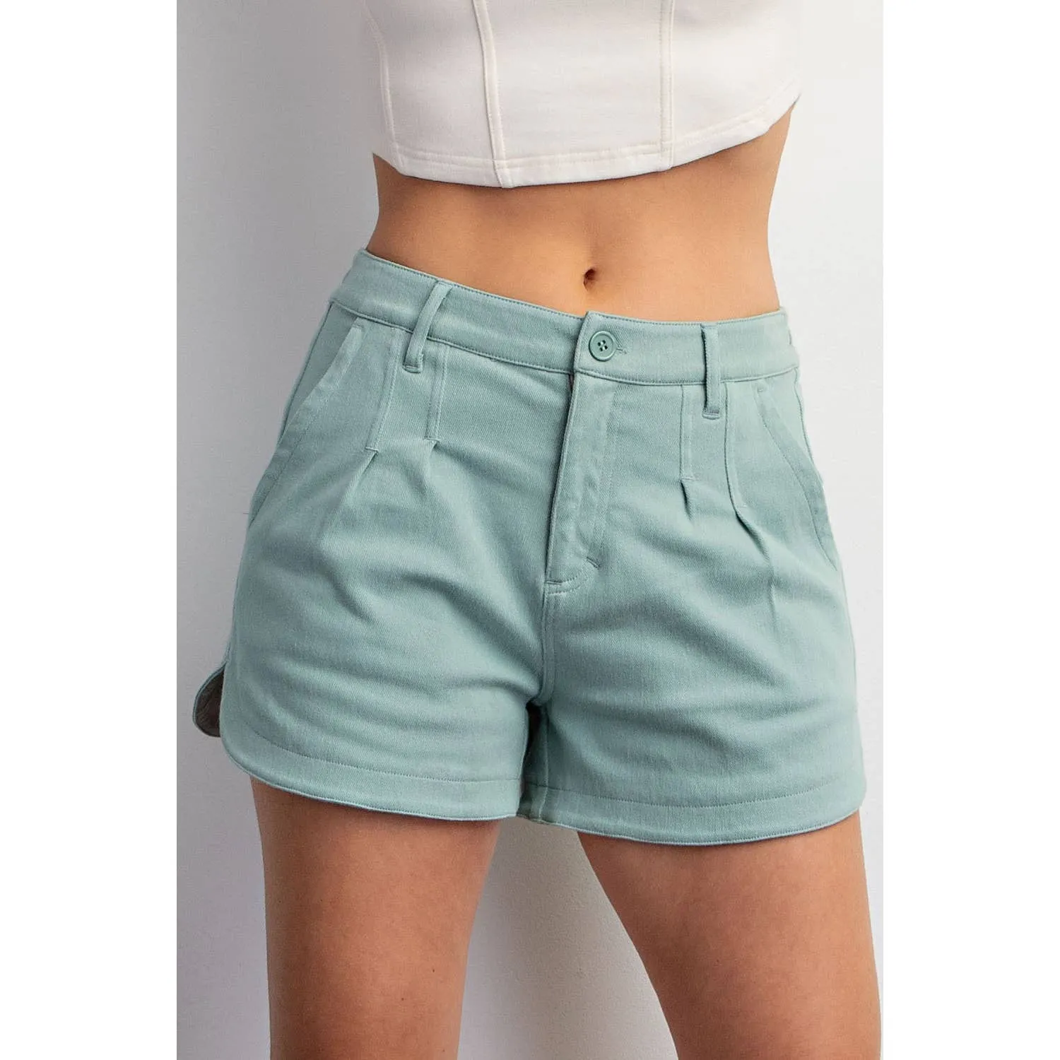 STRETCH COTTON/TWILL SHORTS