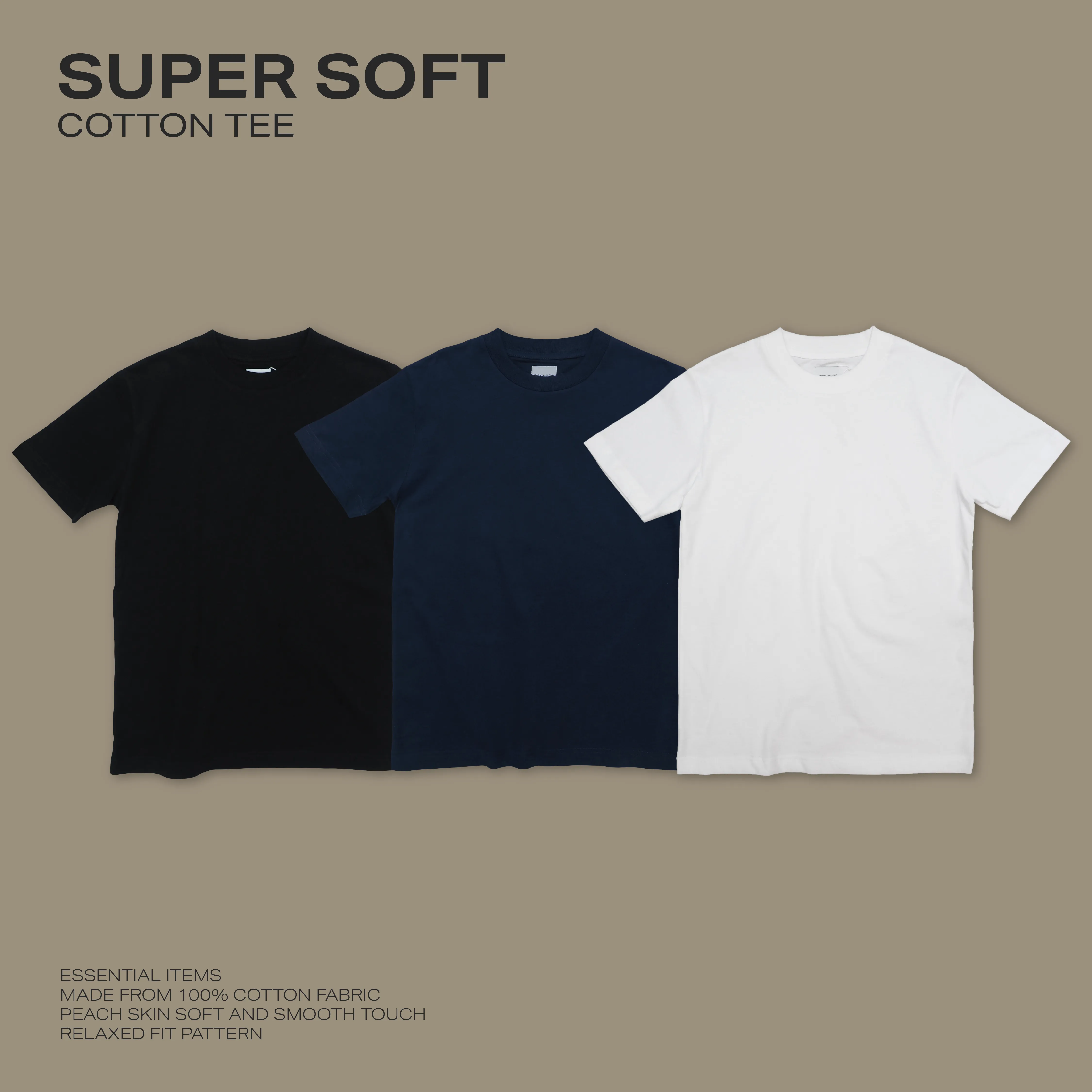 SUPER SOFT COTTON TEE - WHITE