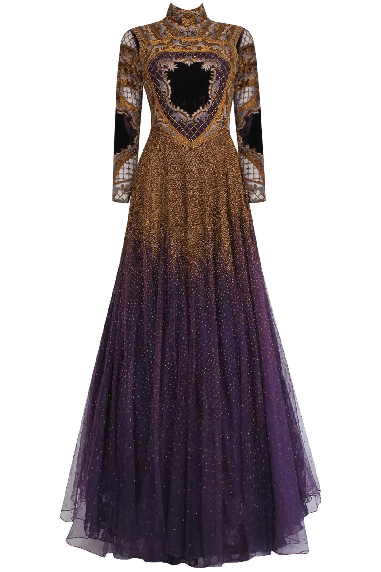 Voilet color Indo Western Gown